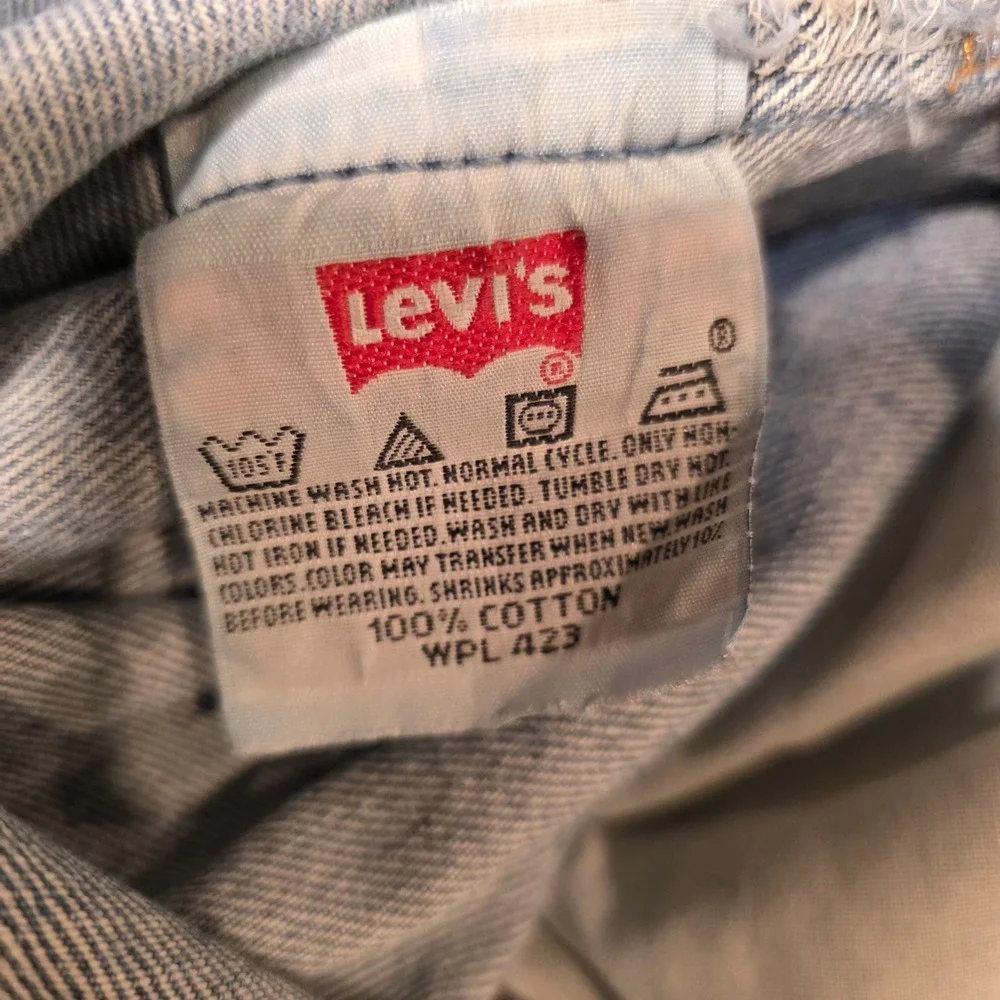 Levis 501 Original Fit Straight Leg Jeans Blue Denim Mens 36x32 (Measures 32x28)